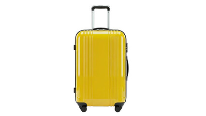 Yellow Suitcase Isolated on White Background