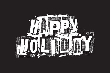This is a vector art happy holiday