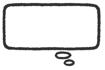 手書き風長方形吹き出し素材（太線）