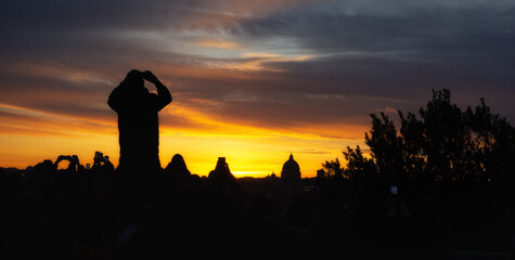Roman Sunset from Pincio Hill