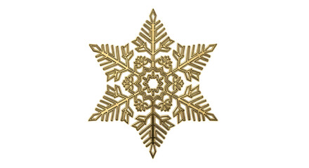 Gold Snowflake Ornament &ndash; Elegant Christmas Decoration