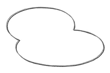 手描き風ダルマフレーム素材 （横長・二重）