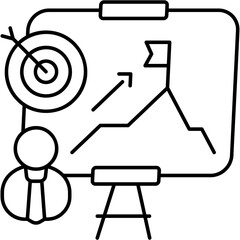 Line Art Leadership Training Icon