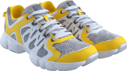 Stylish cross training shoes isolated on a transparent background high resolution PNG style footwear cutout ideal for fitness branding ecommerce product displays and modern athletic design projects
