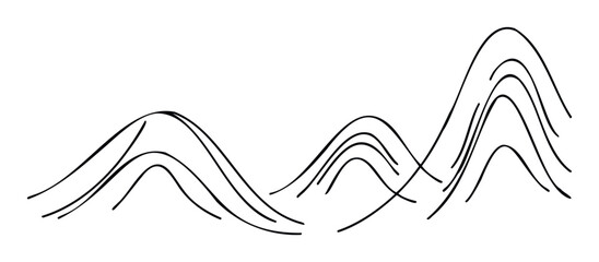 Abstract graphic representing data trends with multiple peaks and curves, perfect for business reports and economic analysis visuals.