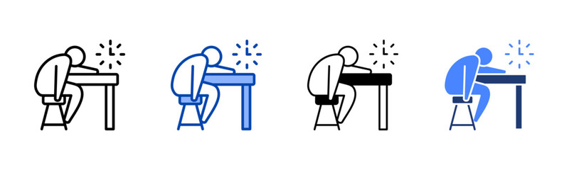 Sluggish icon set multiple style collection