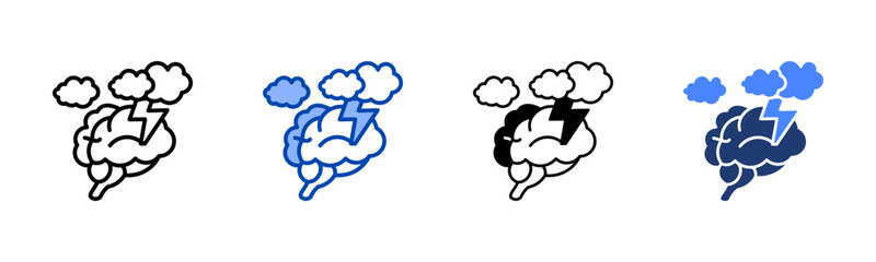 Fog icon set multiple style collection