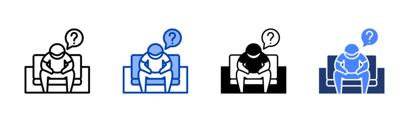 Passive icon set multiple style collection