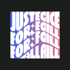 Justice For All Retro Wavy Text with Starbursts font