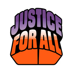 Justice For All bold typography graphic text 3
