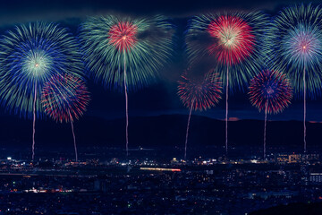 Beautiful fireworks at the 2025 Nagaoka Festival Fireworks Show