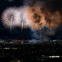Beautiful fireworks at the 2025 Nagaoka Festival Fireworks Show