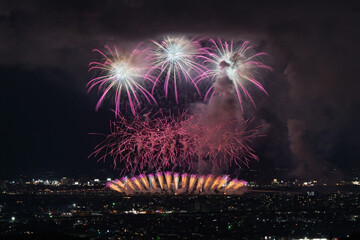 Beautiful fireworks at the 2025 Nagaoka Festival Fireworks Show
