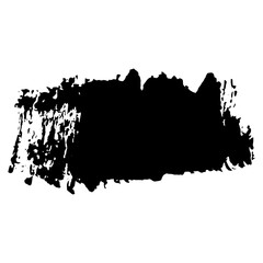 Hand drawn black brush strokes for grunge background textures