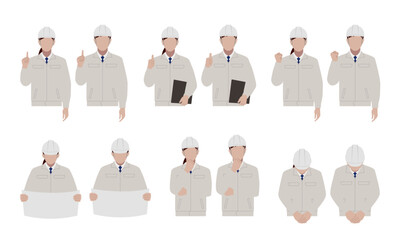 建築作業員　ポーズ　セット1