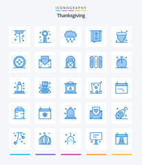 Creative Thanks Giving 25 Blue icon pack  Such As thanksgiving. cross. autumn. book. thunder
