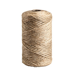 Professional Natural Jute Twine Spool on White Background for Crafts and Packaging