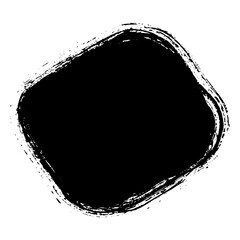 Hand drawn black ink brush strokes for grunge design backgrounds
