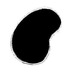 Hand drawn black ink brush strokes for grunge background designs