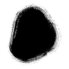 Hand drawn black ink brush strokes for creative design backgrounds