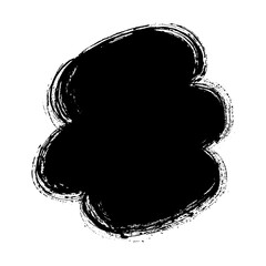 Hand drawn black ink brush strokes for grunge themed designs