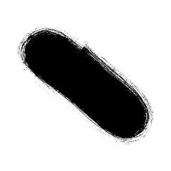 Hand drawn black brush strokes for grunge design backgrounds