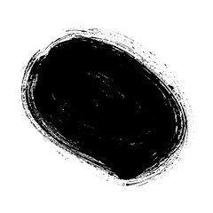 Hand drawn black ink brush strokes for grunge background designs