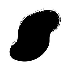 Black ink brush strokes in black for grunge themed designs