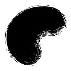 Hand drawn black ink brush strokes for grunge text background design