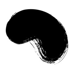 Hand drawn black brush strokes for creative grunge designs