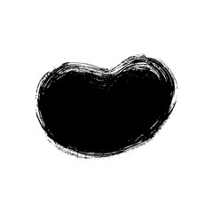 Hand drawn black ink brush strokes for grunge background designs