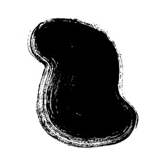 Hand drawn black ink brush strokes for grunge themed designs