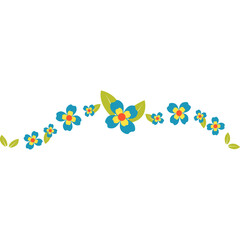 Flower Divider Illustration