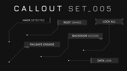 Callout Hud Kit Of Modern Information Bars For Broadcast