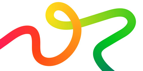 Obraz premium Colorful abstract flowing ribbon design with a gradient spectrum effect