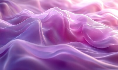 Obraz premium Fluid purple pink fabric waves, abstract flowing draped textile texture