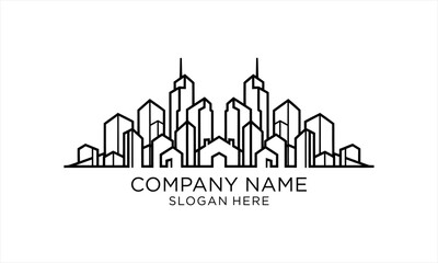 Modern City Skyline Logo Design.