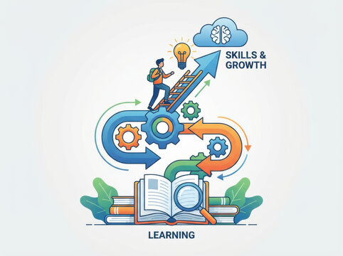 2026 new year beginsuccess challenge career change goal start learning growth skills development motivation new business of new year