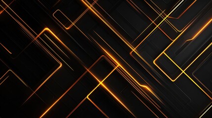 Modern glowing intersecting lines creating warm futuristic digital background with geometric golden illuminated patterns