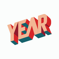 Creative New Year Typography Set