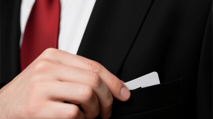 Business project marketing strategy planning teamwork relationship training human resources recruitment management with membership card in suit pocket for professional growth and success