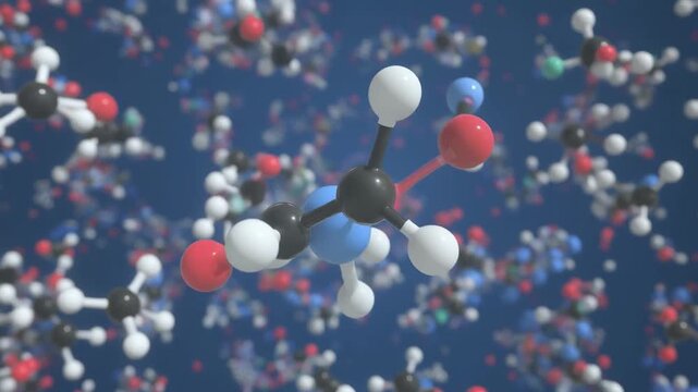 Dynamic molecular animation sequence showing molecular models in motion.