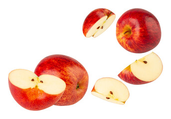 Falling Red Apple Cutout, Full Depth Of Field.