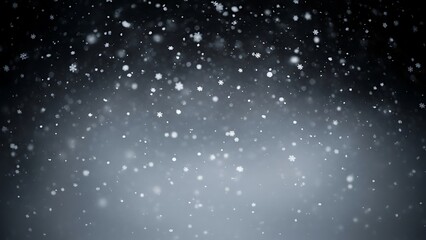 Gentle snowfall on soft gradient background creating subtle winter atmosphere