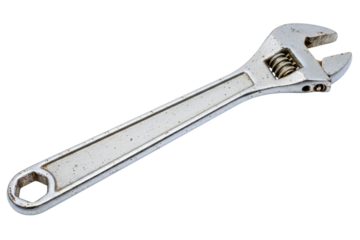 Old rusty mechanic hand tool isolated on a transparent background