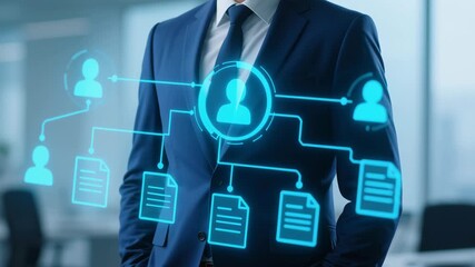 Business project marketing, HR human resources, recruitment management, strategy planning, teamwork development, relationship, training, professional suit digital icons for planning.