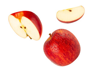 Falling Red Apple Cutout, Full Depth Of Field.