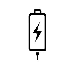 Black high voltage symbol vector isolated icon for warning business road sign