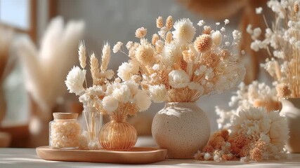 Cozy and Natural Home Decor with Dried Flower Art