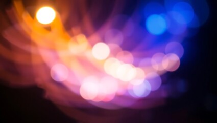 Generative AI vibrant abstract bokeh lights with swirling colors and dynamic glow effects